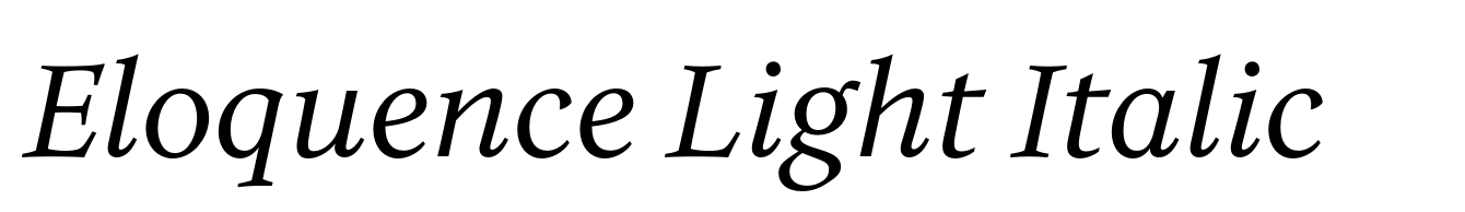 Eloquence Light Italic